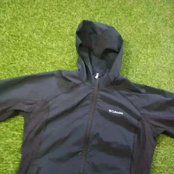 columbia jacket black softshell hooded woman size Medium 4531 - Picture 4 of 7
